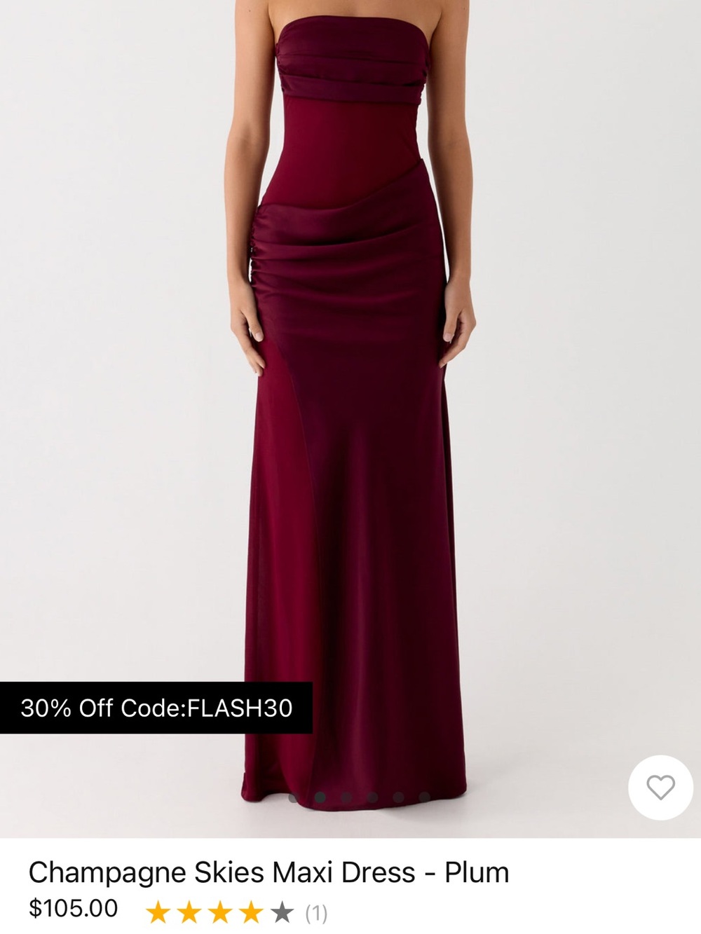 NWT Pepper Mayo, Champagne Plum Maxi Skirt, Size L or 8